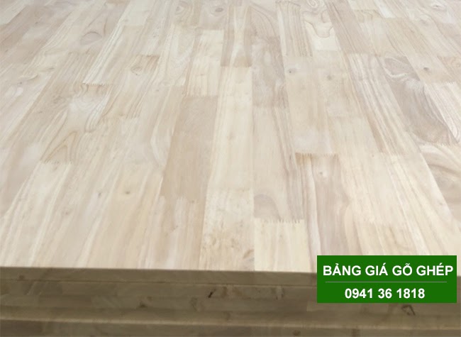 Gỗ Ghép Cao Su Giá Rẻ Phủ Keo Trong Keo Trắng