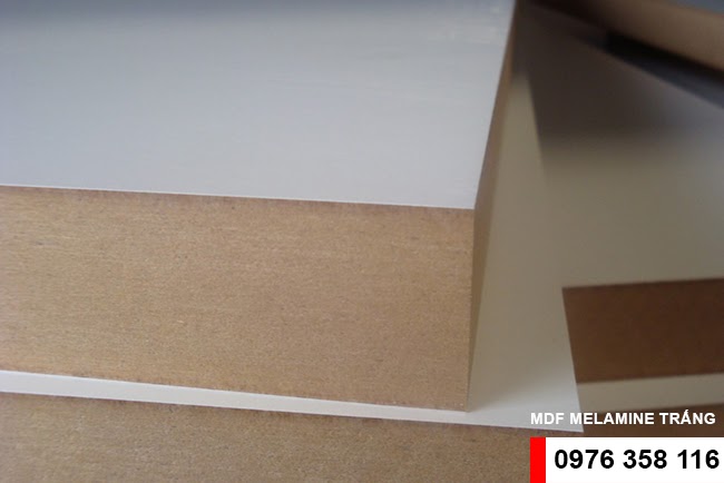 Ván mdf phủ melamine trắng